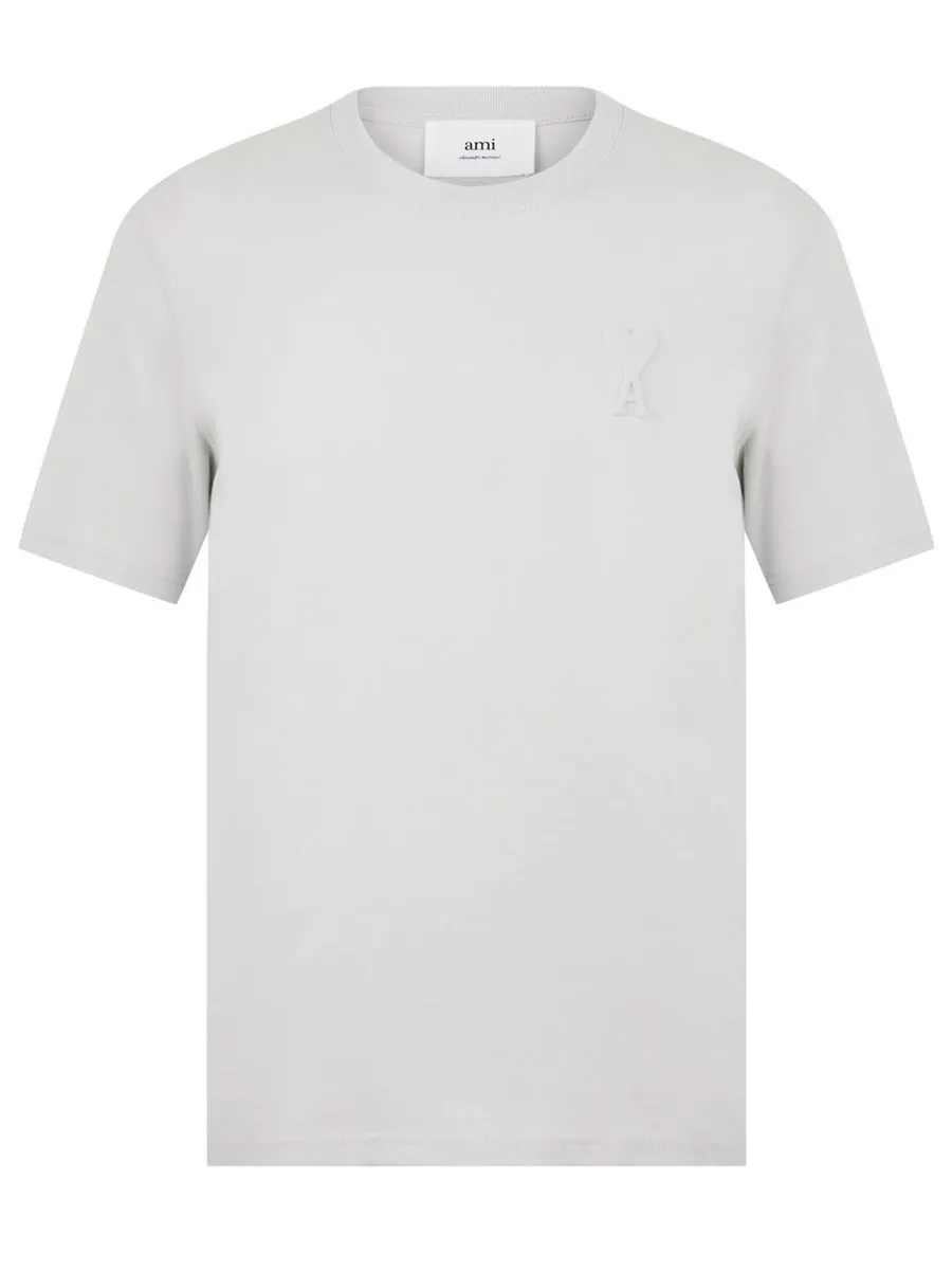 Ami Paris Embossed Logo T Shirt Off White sold by Klay UK