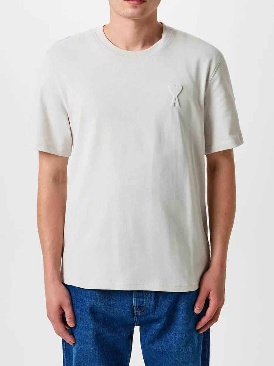 Ami Paris Embossed Logo T Shirt Off White sold by Klay UK product image thumbnail 2