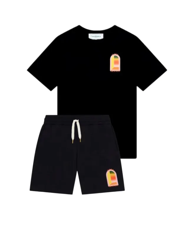 CASABLANCA BLACK GRADIENT SHORTS SET sold by Klay UK