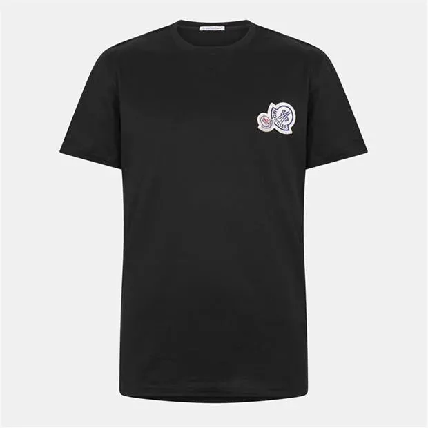 Moncler. Double Logo T Shirt Black sold by Klay UK