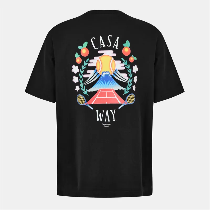 CASABLANCA Casa Way Mountain T-Shirt Black sold by Klay UK