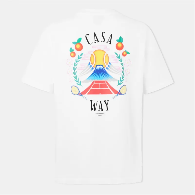 CASABLANCA Casa Way Mountain T-Shirt White sold by Klay UK