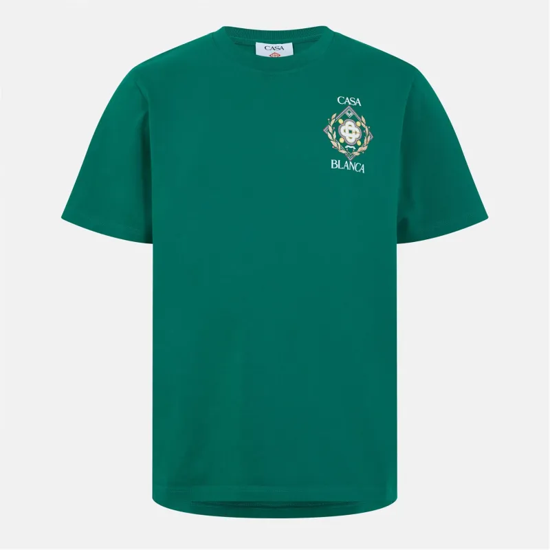 CASABLANCA Championship Diamond T-Shirt Green sold by Klay UK