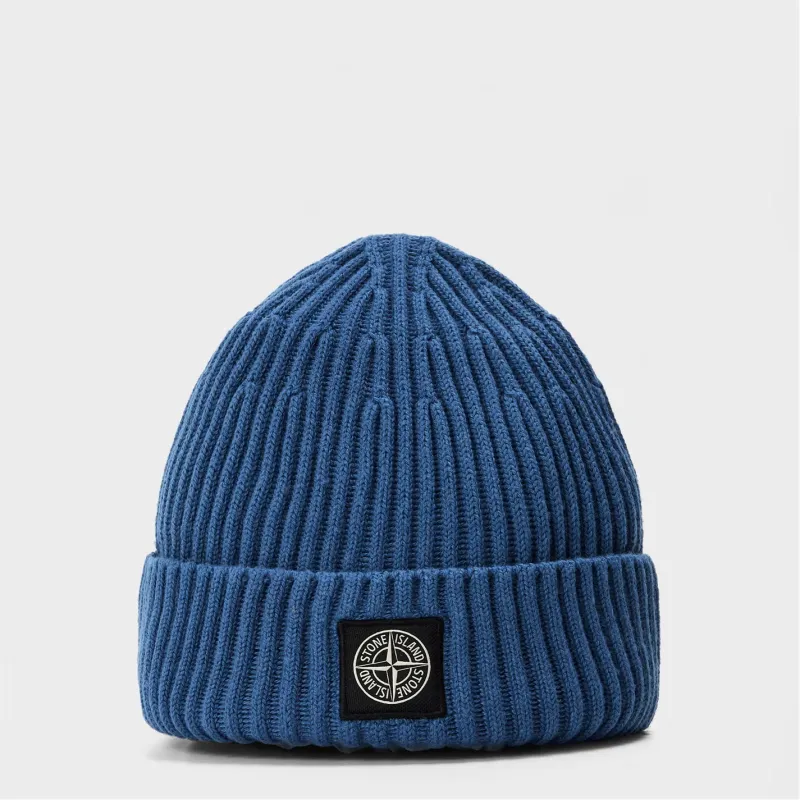 Stone Island Wool Hat Avio Blue sold by Klay UK