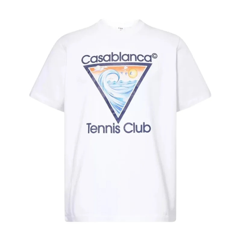 Casablanca Tennis Club Icon T Shirt White sold by Klay UK