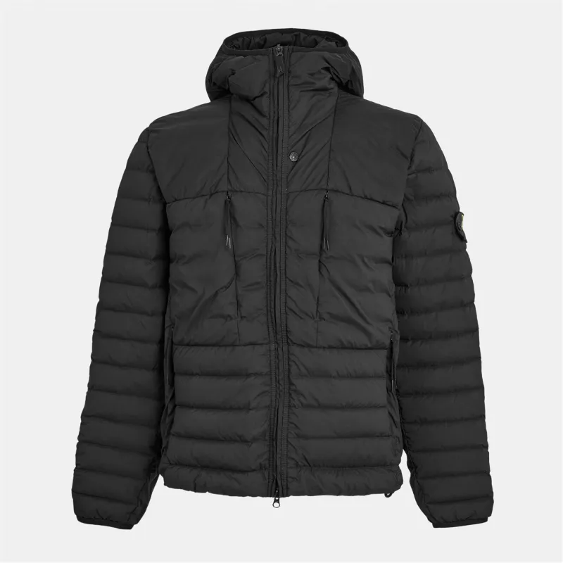 STONE ISLAND Hooded Puffer Jacket Black sold by Klay UK