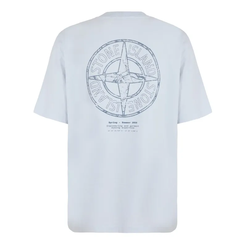 STONE ISLAND Stone Print T-Shirt Sky Blue sold by Klay UK