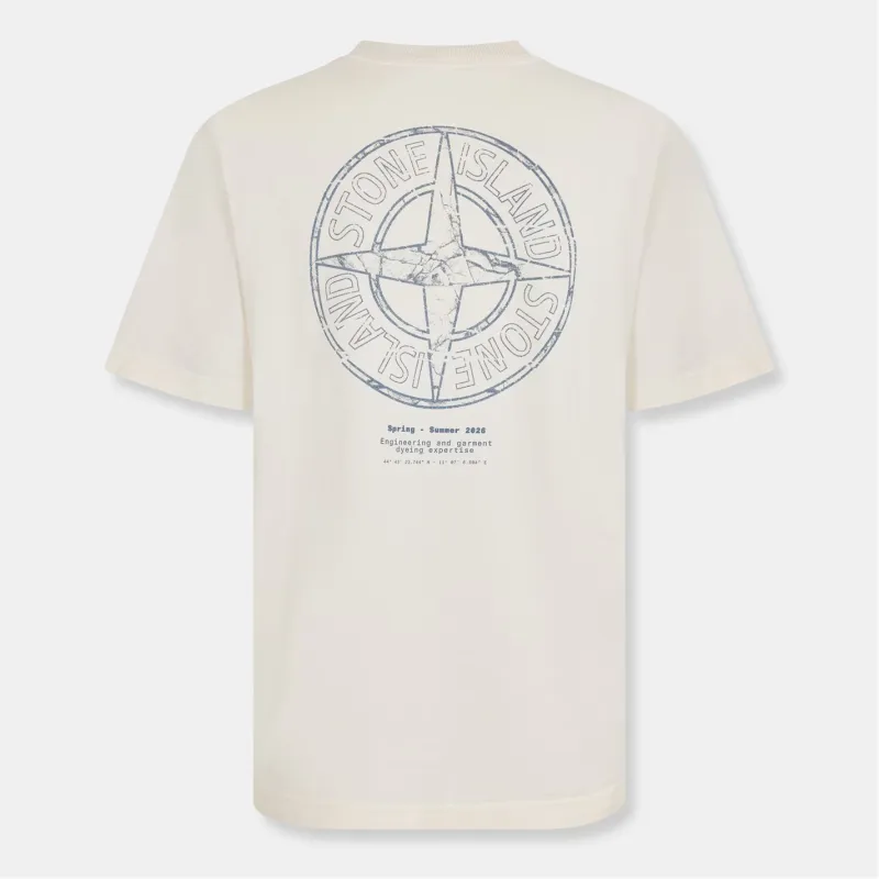 STONE ISLAND Stone Print T-Shirt Ivory sold by Klay UK