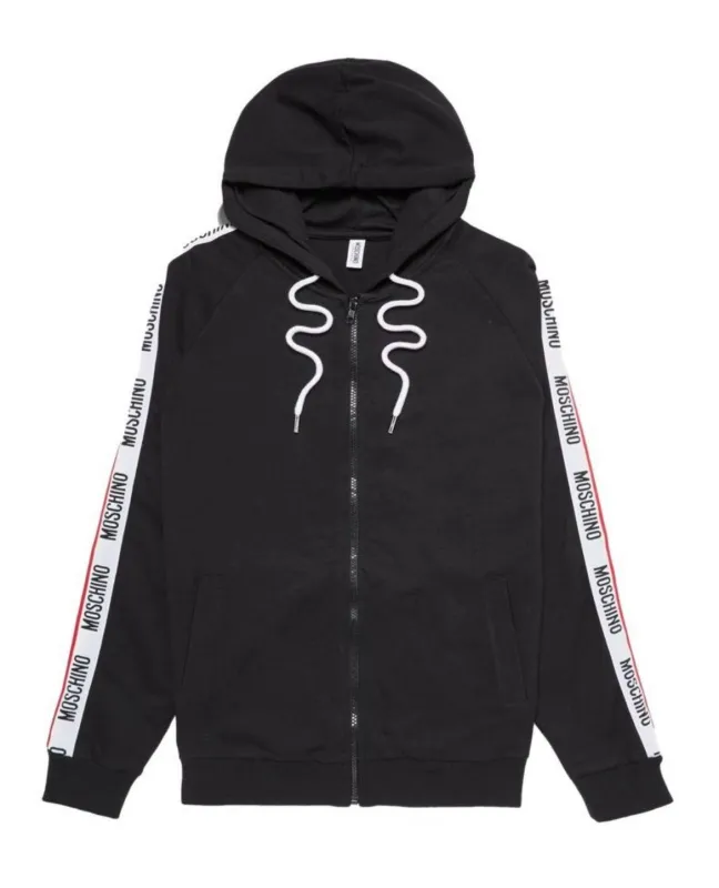 Moschino Tape Zip Hoodie Black sold by Klay UK