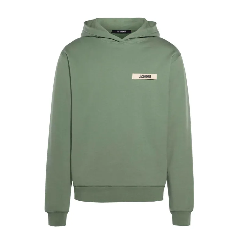 Jacquemus The Gros Grain Logo Hoodie Olive sold by Klay UK