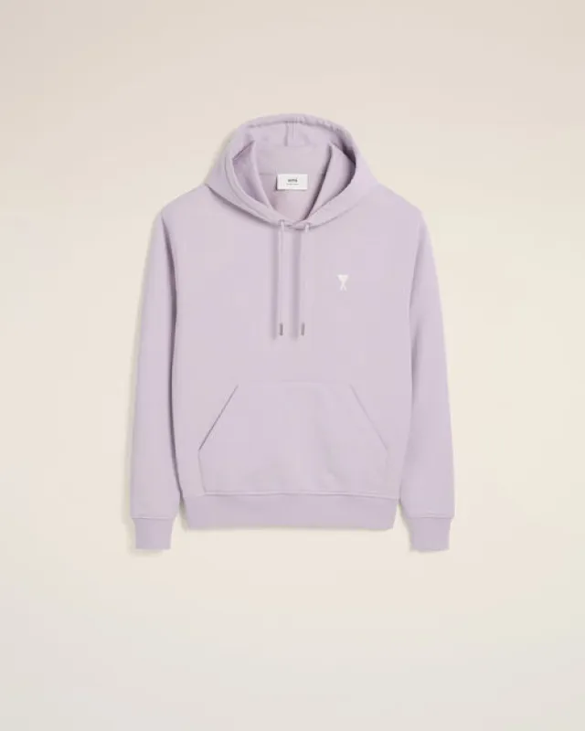 Ami Paris Logo Hoodie Lilac sold by Klay UK