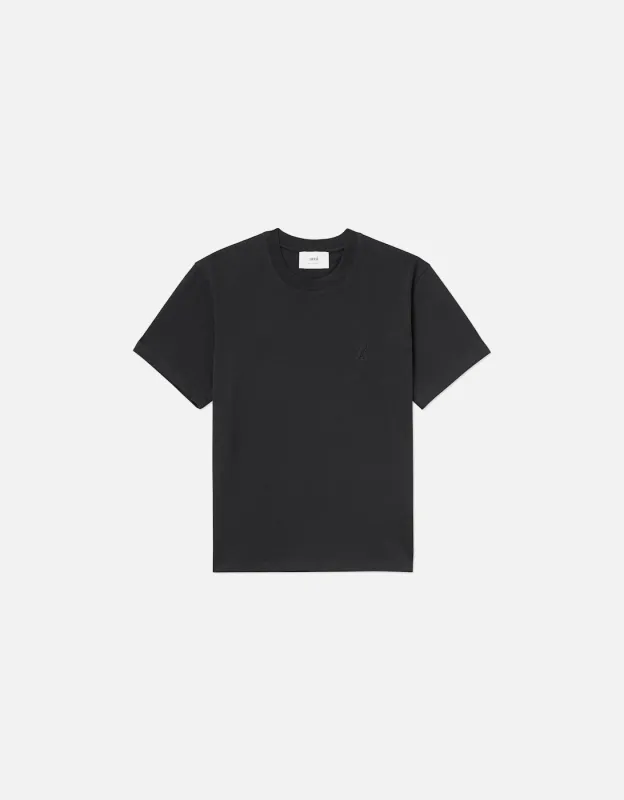Ami Paris Embossed Logo T Shirt Black sold by Klay UK
