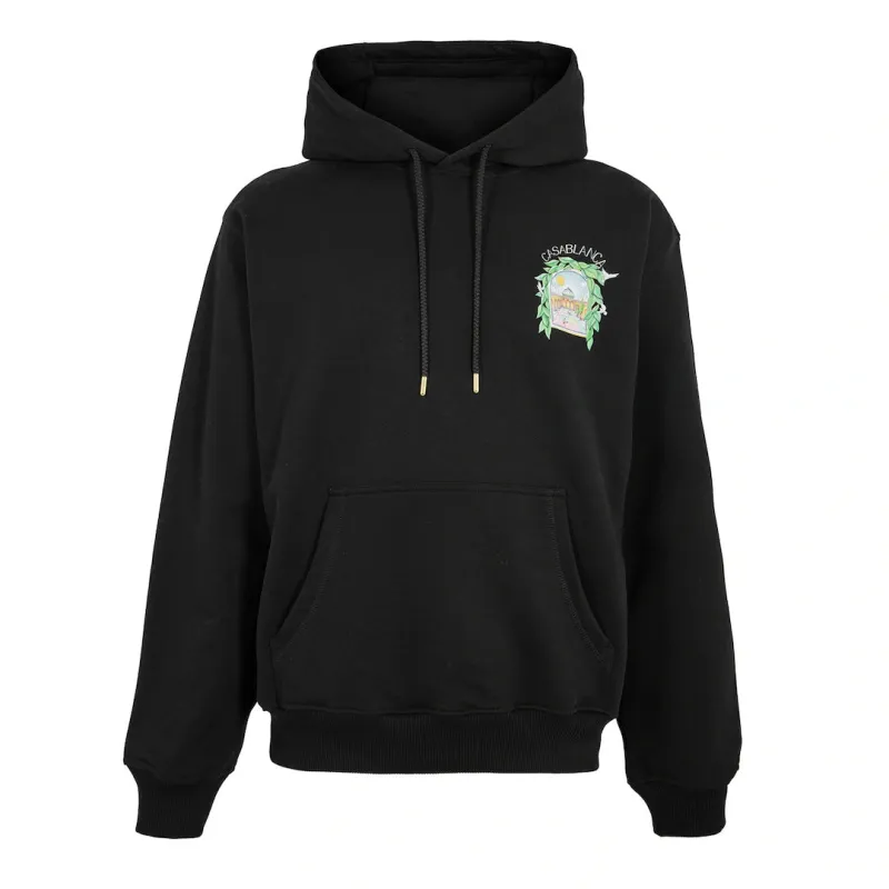 Casablanca Larche Tennis Hoodie Black sold by Klay UK