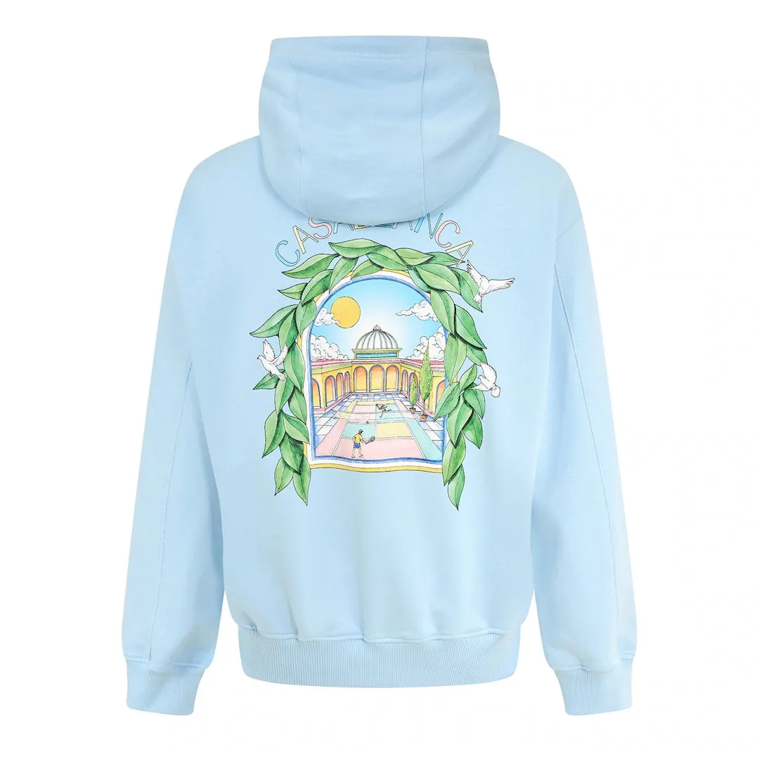 Casablanca Larche Tennis Hoodie Pale Blue sold by Klay UK product image thumbnail 3