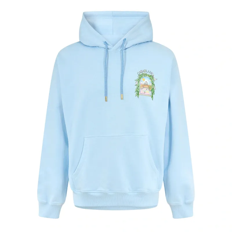 Casablanca Larche Tennis Hoodie Pale Blue sold by Klay UK