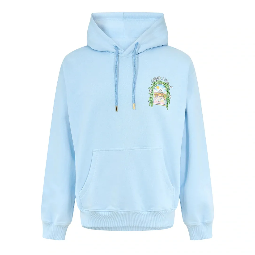 Casablanca Larche Tennis Hoodie Pale Blue sold by Klay UK