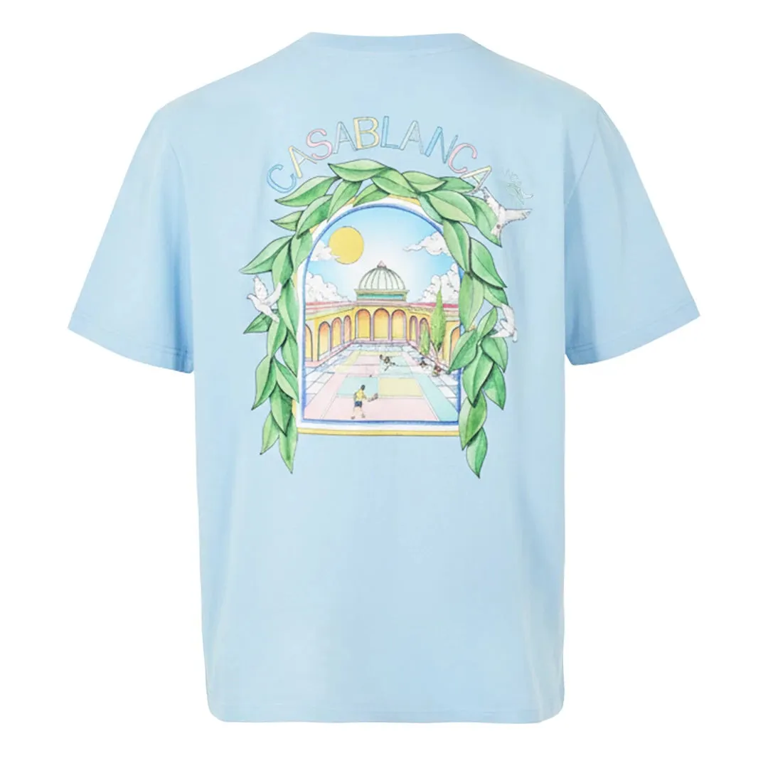 Casablanca Larche Tennis T Shirt Pale Blue sold by Klay UK product image thumbnail 2