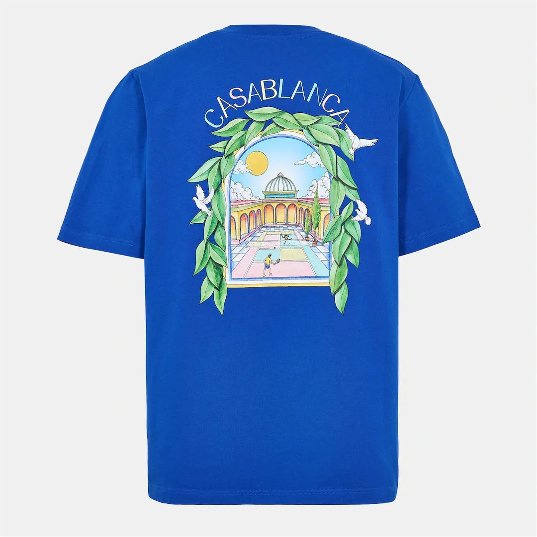 Casablanca Larche Tennis T Shirt Colbalt Blue sold by Klay UK product image thumbnail 2
