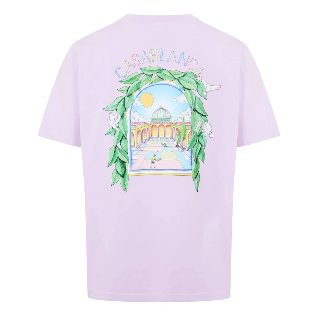 Casablanca Larche Tennis T Shirt Lilac sold by Klay UK product image thumbnail 2