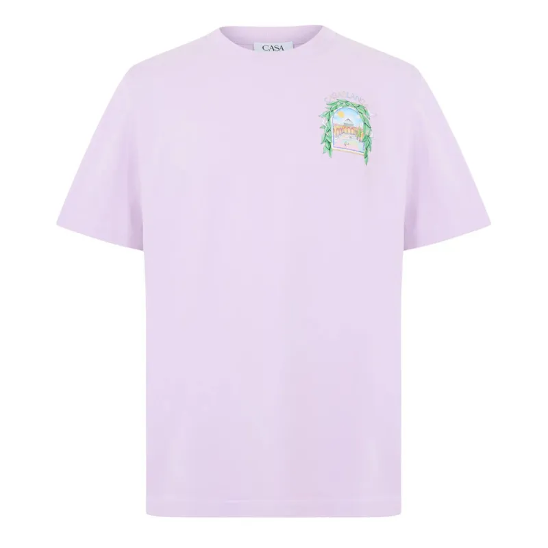 Casablanca Larche Tennis T Shirt Lilac sold by Klay UK
