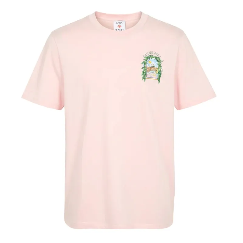 Casablanca Larche Tennis T Shirt Pink sold by Klay UK