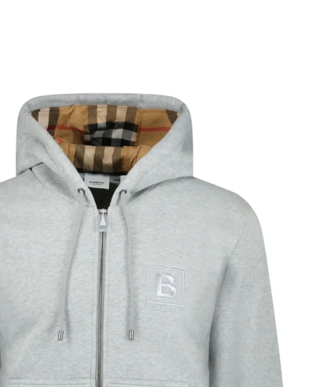 Burberry Check Zip Hoodie Grey sold by Klay UK product image thumbnail 2