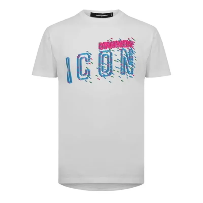 DSquared2 Icon Pixal T-Shirt White sold by Klay UK