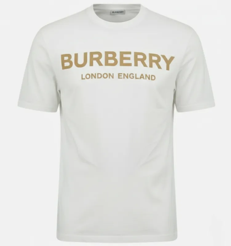 Burberry London Logo T Shirt White/Gold made by Burberry