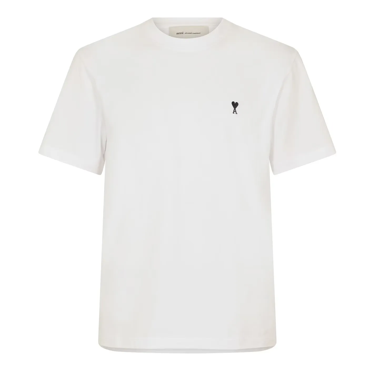 Ami Paris 'Ami De Coeur' Black Heart T-Shirt White sold by Klay UK