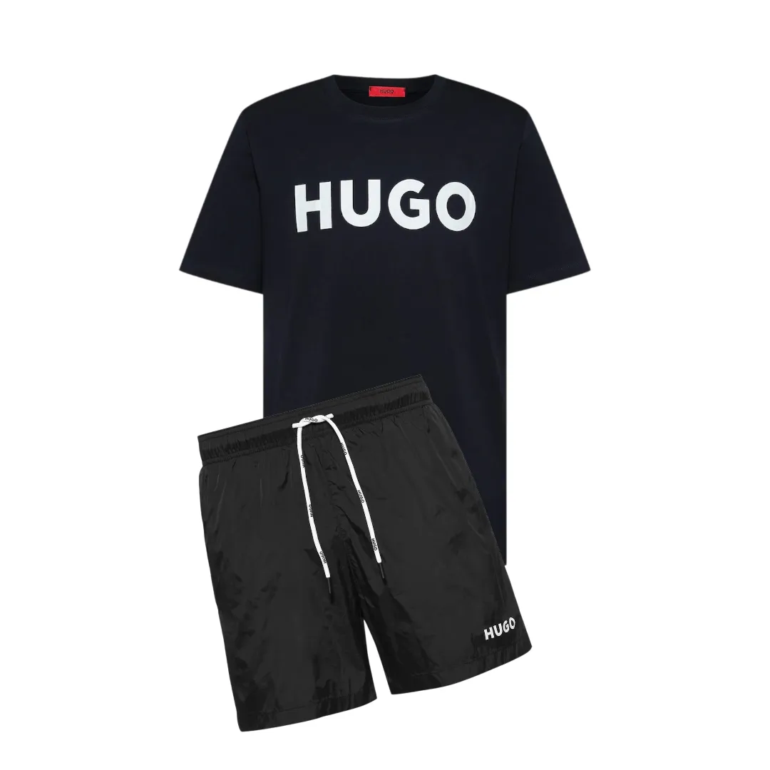 Hugo Logo Shorts Set Black sold by Klay UK