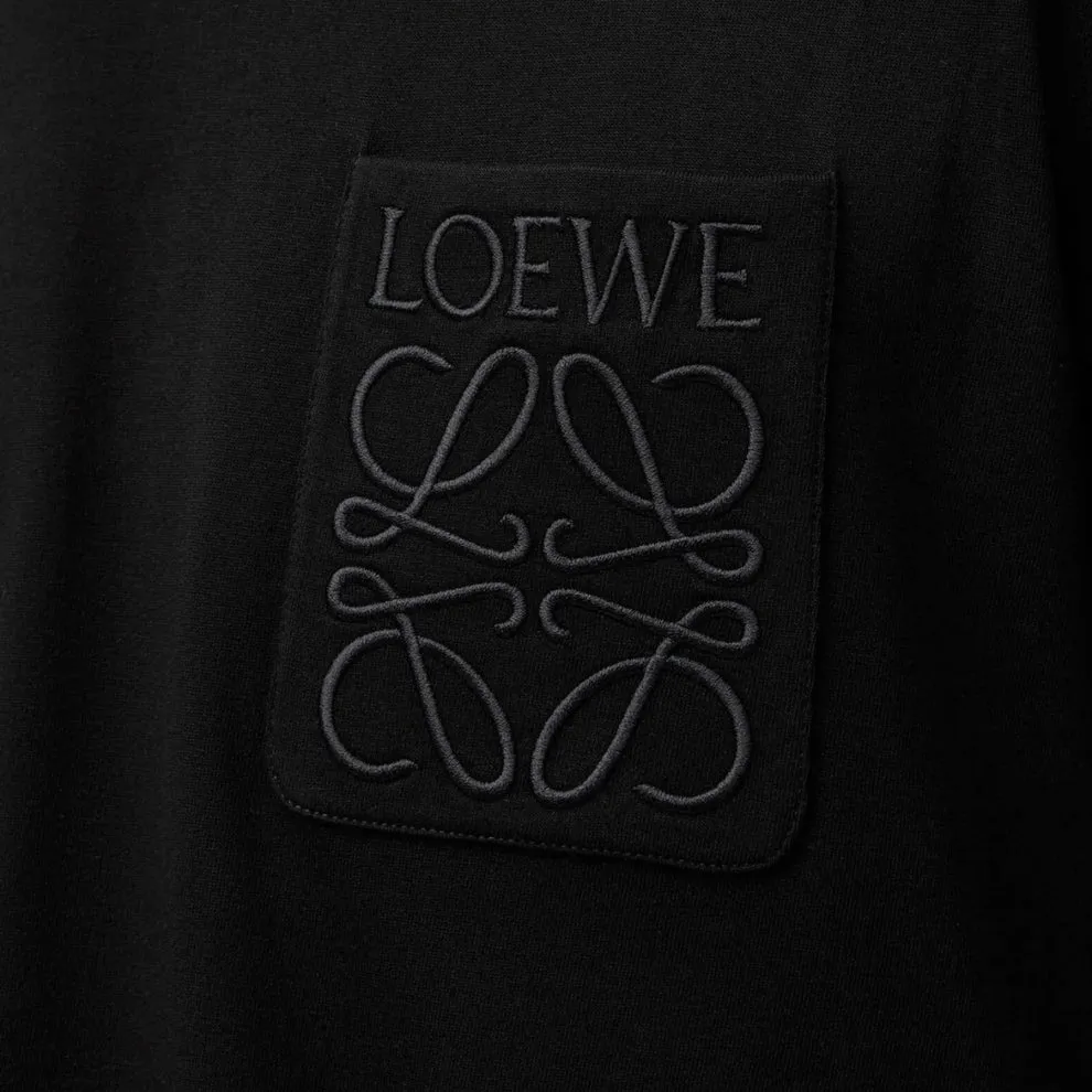 LOEWE Pocket Anagram Relaxed T-Shirt Black sold by Klay UK product image thumbnail 3