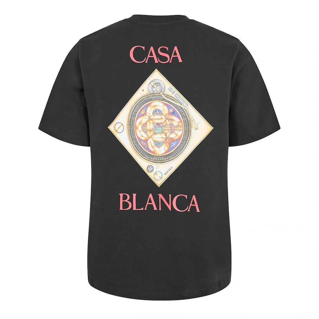 CASABLANCA Turntable T-Shirt Black sold by Klay UK