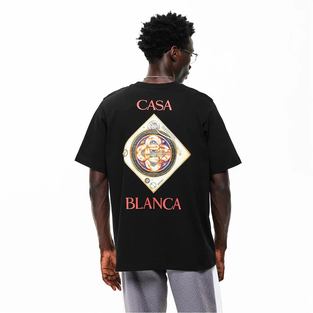 CASABLANCA Turntable T-Shirt Black sold by Klay UK product image thumbnail 3
