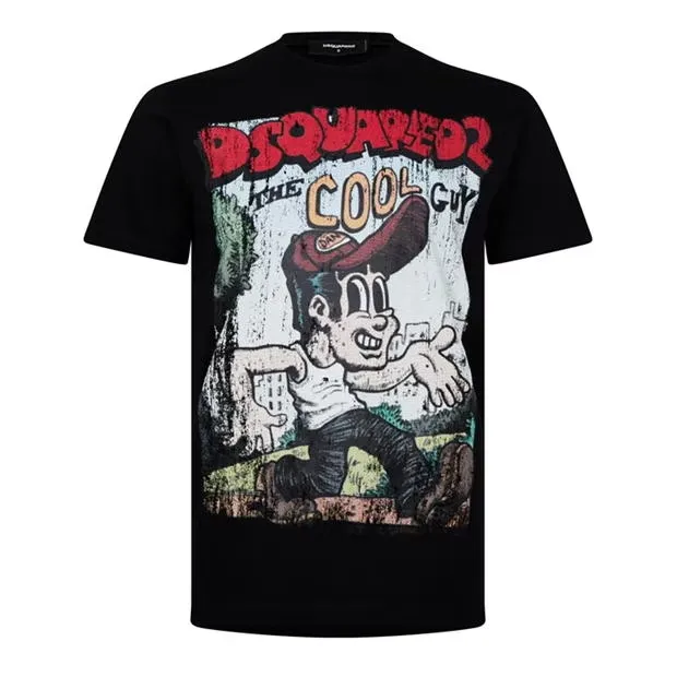 DSquared2 Cool Guy Print T-Shirt Black sold by Klay UK