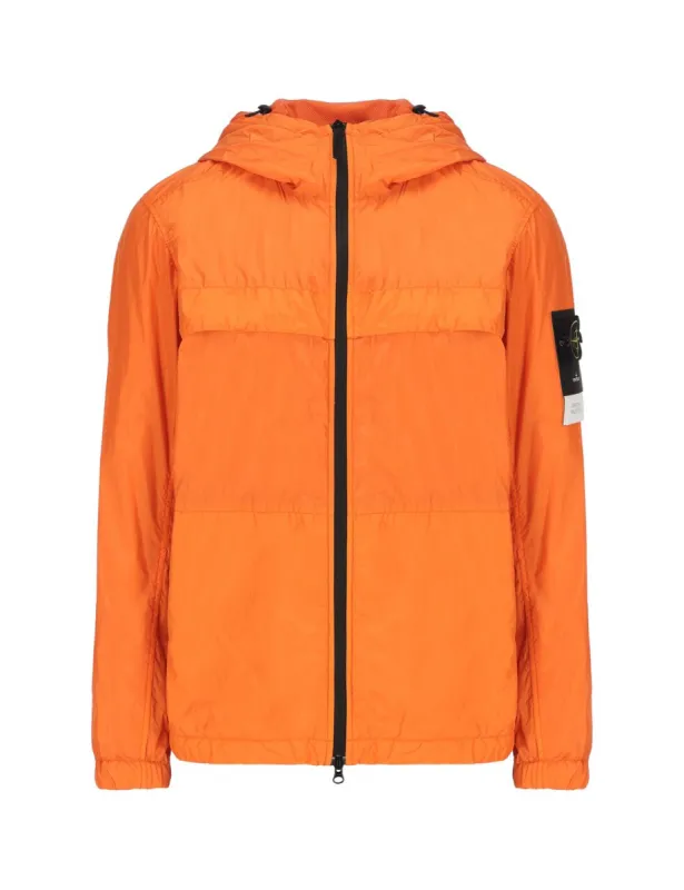 Stone Island Crinkle Rep Hooded Jacket Orange sold by Klay UK