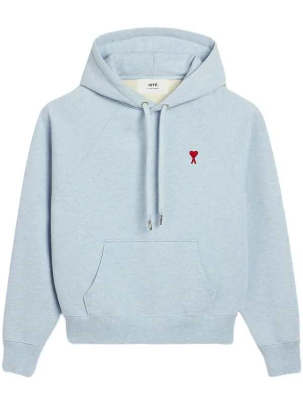 Ami Paris Logo Hoodie Blue Cashmere sold by Klay UK