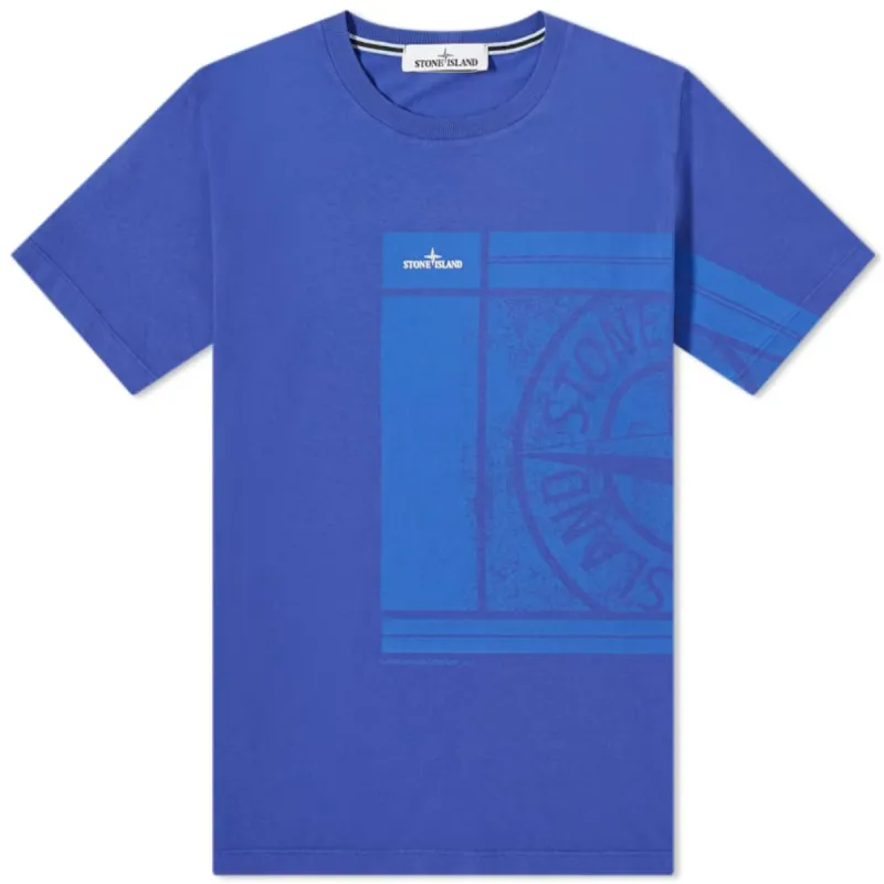 Stone Island Front Print T Shirt Blue sold by Klay UK