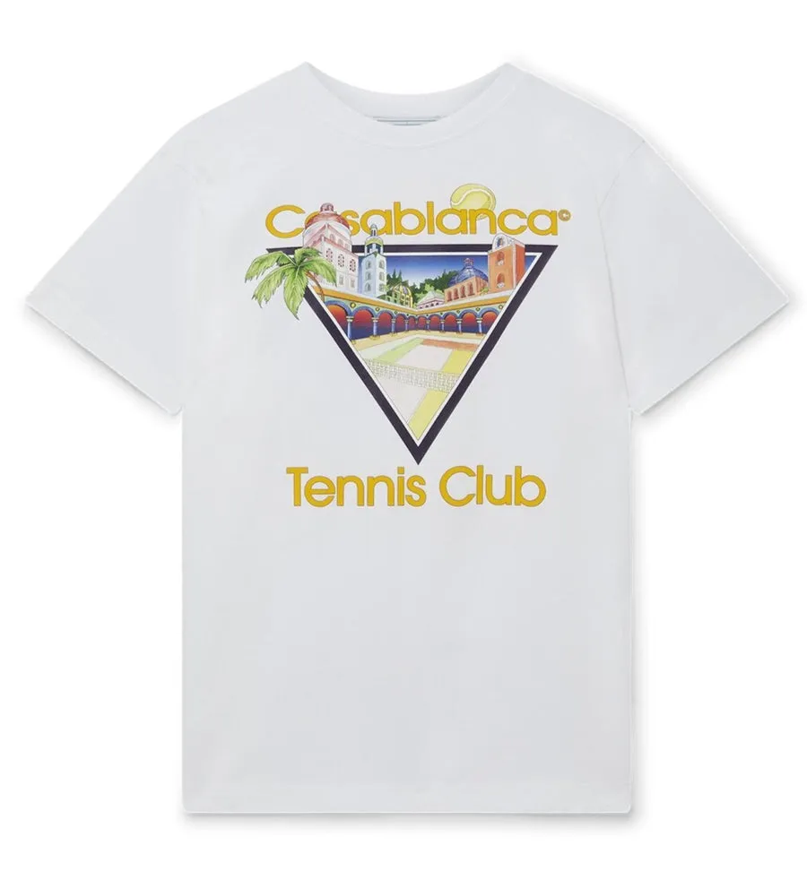 Casablanca S24 Tennis Club T Shirt White sold by Klay UK