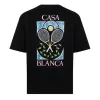 Casablanca Racket T Shirt Black sold by Klay UK