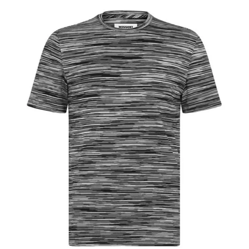 Missoni Broken Stripe T Shirt Black made by Missoni