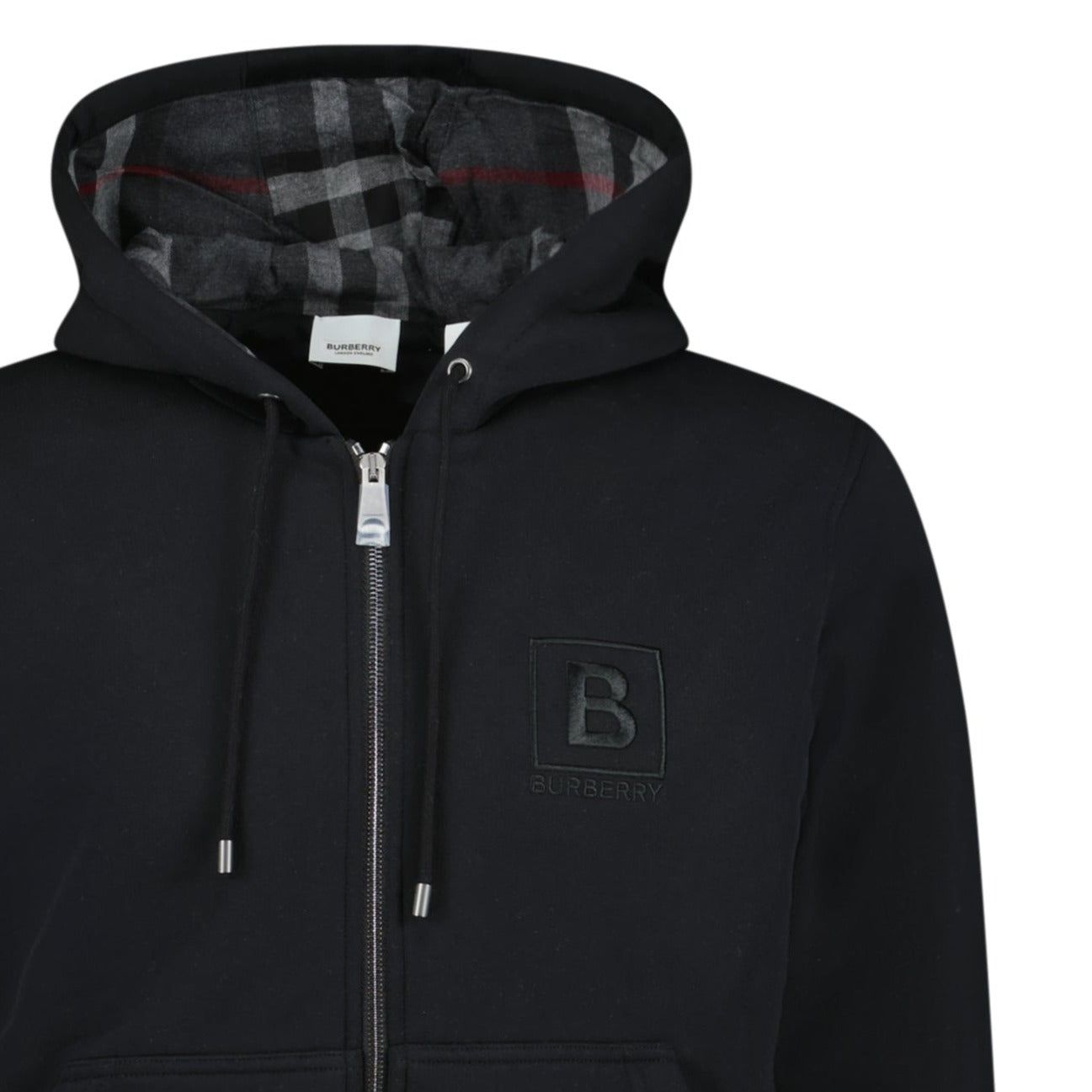 Burberry Check Zip Hoodie Black sold by Klay UK product image thumbnail 2