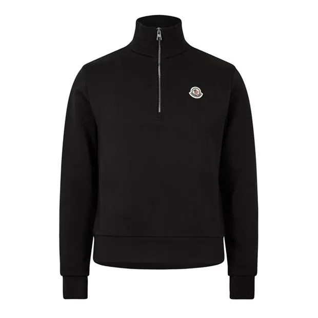 Moncler Logo Half Zip Sweatshirt Black sold by Klay UK
