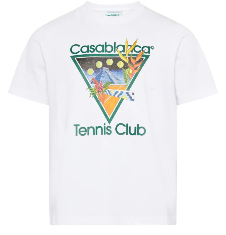 Casablanca Tennis Club T Shirt White sold by Klay UK
