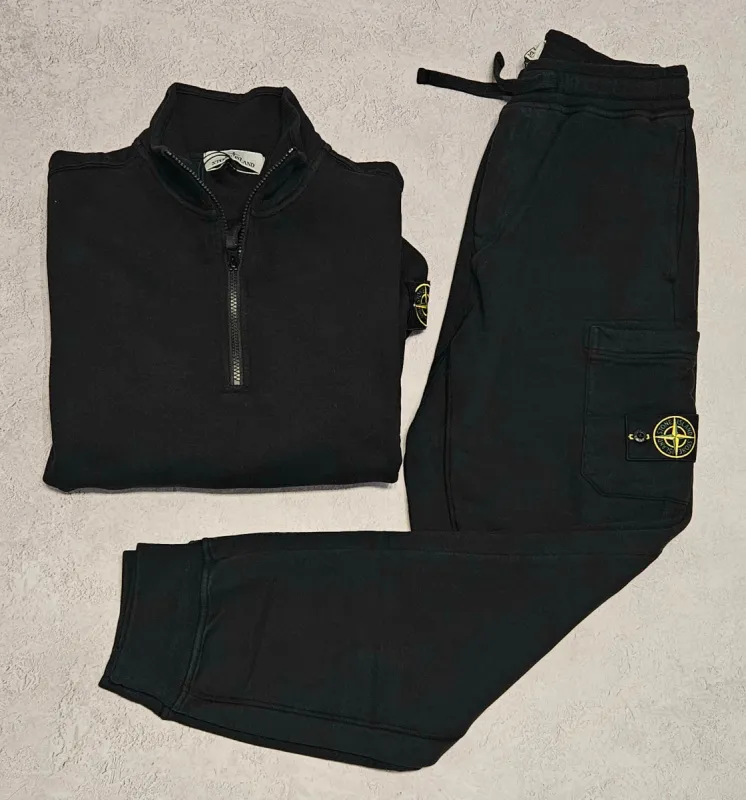 Stone Island Half Zip Full Tracksuit Black sold by Klay UK