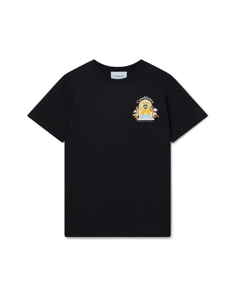 大人気♪【Casablanca】4つの要素 プリントTシャツ 大人気♪【Casablanca】4つの要素 プリントTシャツ (Casablanca
