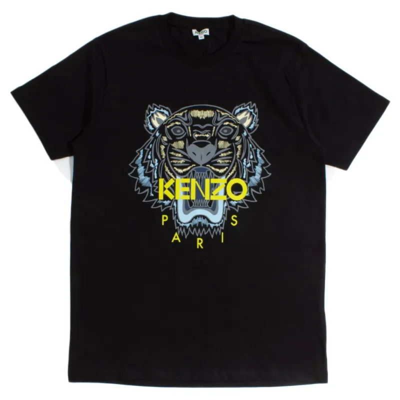 Kenzo Tiger T Shirt Black/yellow sold by Klay UK