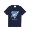 Casablanca Aiiiiir T Shirt Navy sold by Klay UK