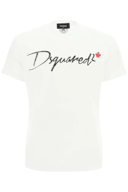 Dsquared2 Italic Logo T Shirts White sold by Klay UK