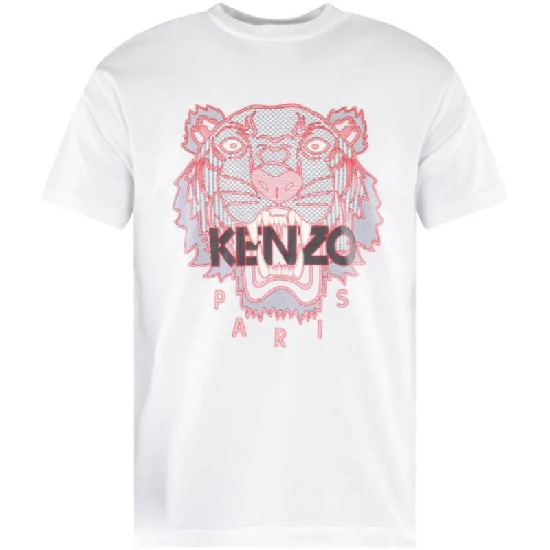 Kenzo Silicone Tiger T Shirt White sold by Klay UK