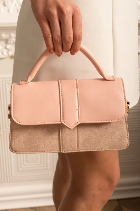 Dual Texture Purse With Concealed Closure - Pink made by Sierra darien